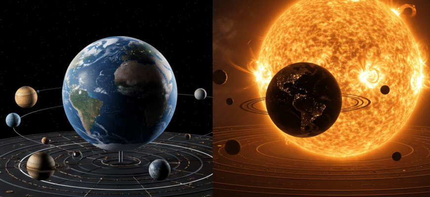 From Geocentric to Heliocentric Visualizing the Paradigm Shift