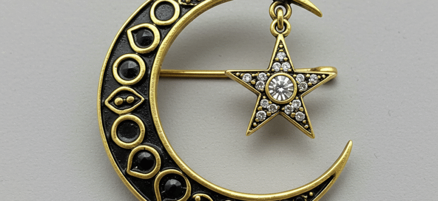 The Lore of Brooches and Pins Shaped Like Stars or Crescents